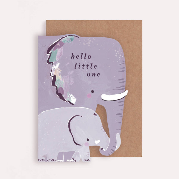 Elefantenkarte für ein neues Baby | Karte für neue Eltern | Babykarten