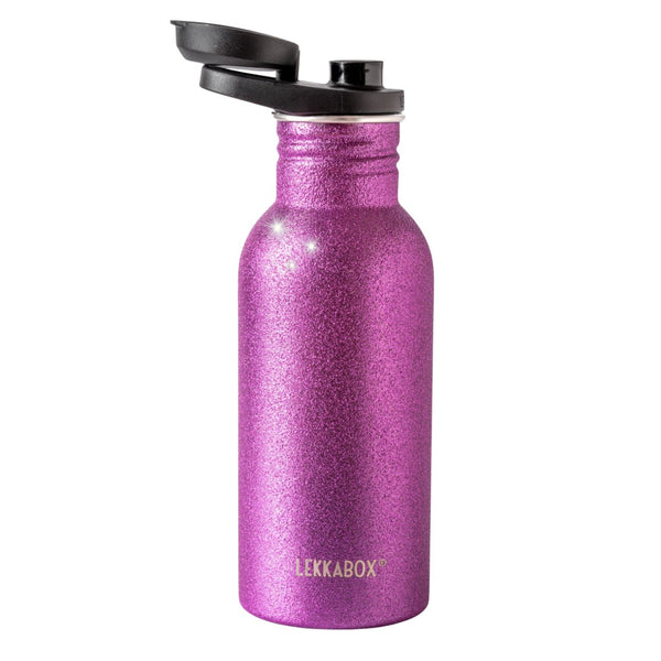 Glitzer Edelstahl Trinkflasche, 500ml