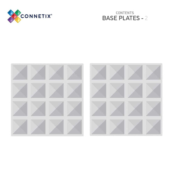 Connetix 2-er Clear Base Plate Pack
