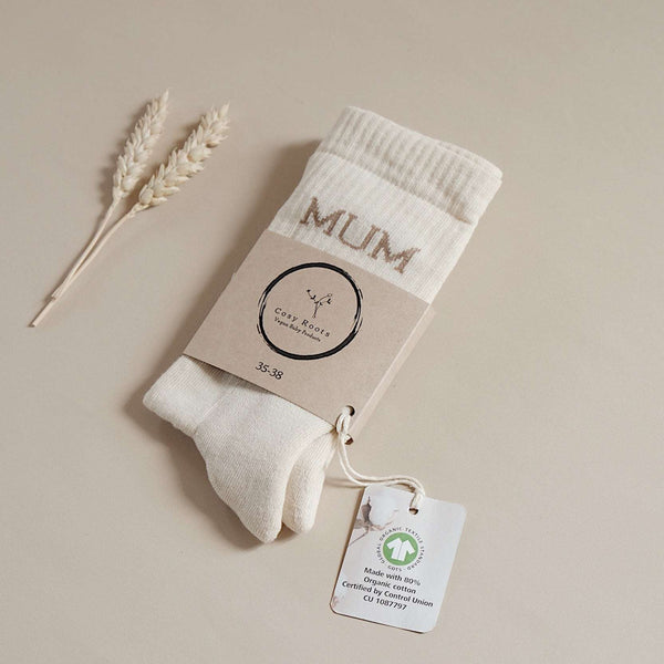 Organic Socks - MUM - Sand