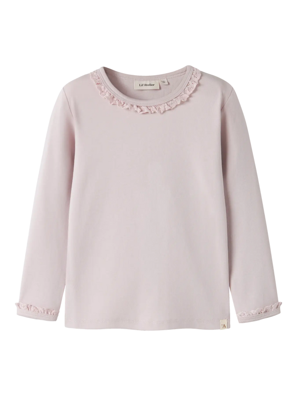NMFLAYO SUP LS SLIM TOP SOLID LIL ROSE