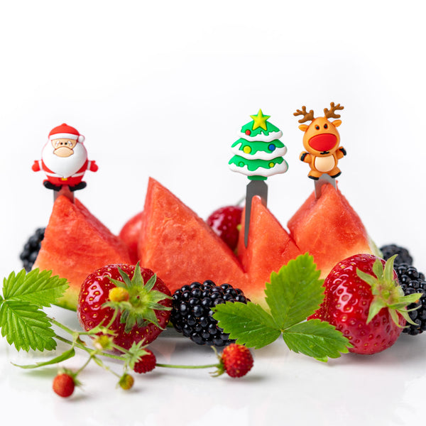 LEKKABOX Edelstahl Piekser, 3er Set - Weihnachten