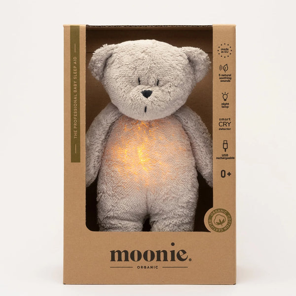MOONIE Teddybär | Einschlafhilfe | Grau