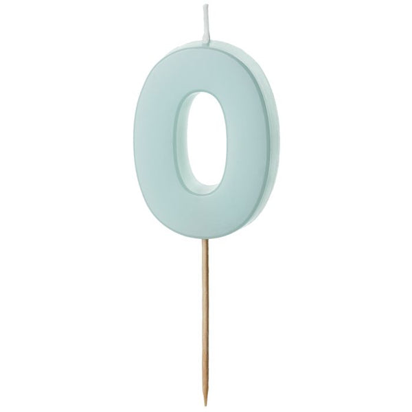 Geburtstagskerze Ziffer 0-9, hellblau, 5.5 cm