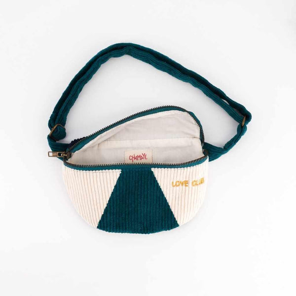 Petrol corduroy Waist Bag | Child or Adult