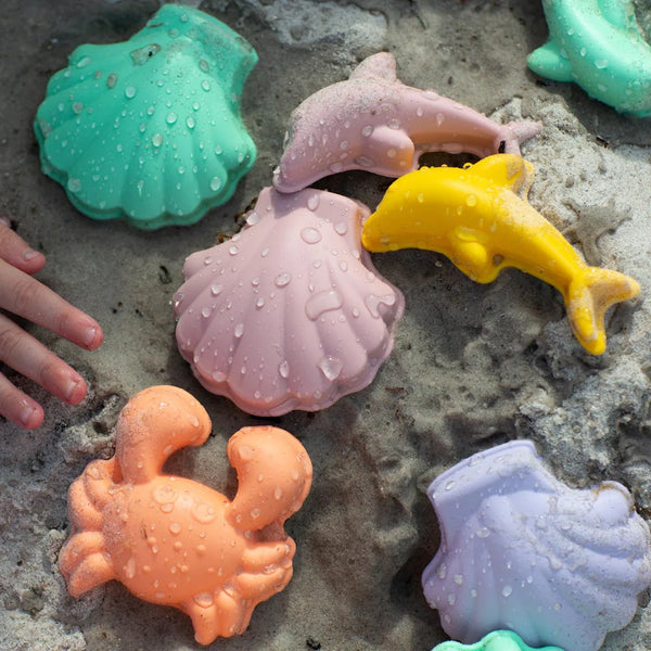 Scrunch - Sandspielset 4 Sandförmchen aus Silikon