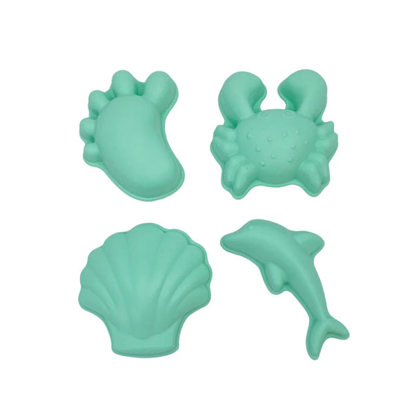 Scrunch - Sandspielset 4 Sandförmchen aus Silikon