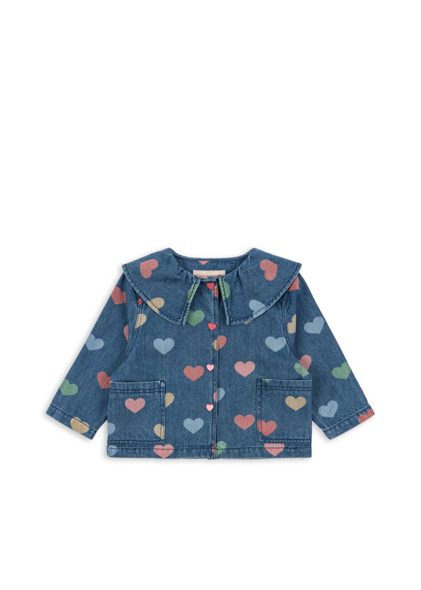 MAGOT DENIM SHIRT COEUR COLORÉ