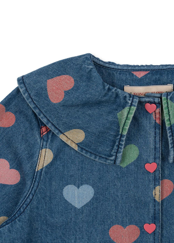 MAGOT DENIM SHIRT COEUR COLORÉ