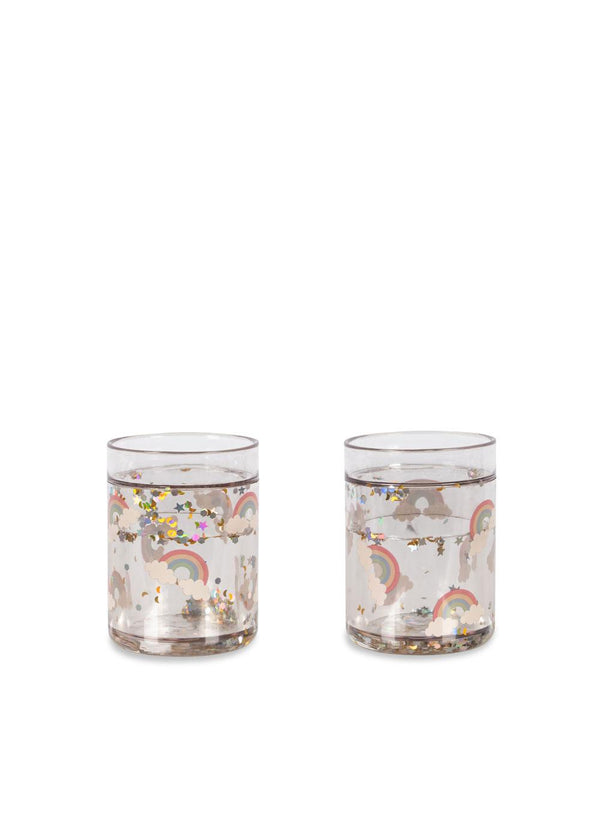 2 PACK GLITTER CUPS Rainbow