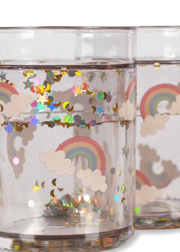 2 PACK GLITTER CUPS Rainbow