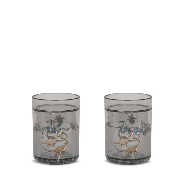 2 Pack Glitzerbecher Dino