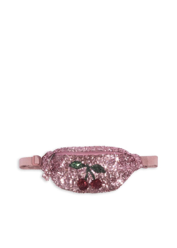 SEQUIN BUMBAG Glitzer Umhängetasche Cherry