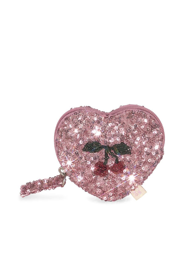 SEQUIN HEART WALLET - Glitzer Geldbeutel