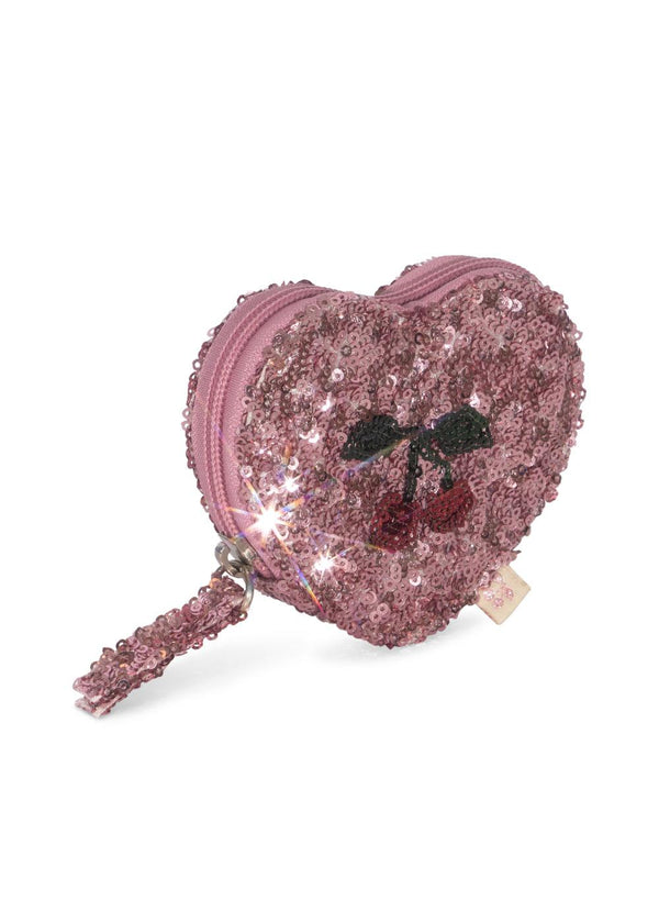 SEQUIN HEART WALLET - Glitzer Geldbeutel