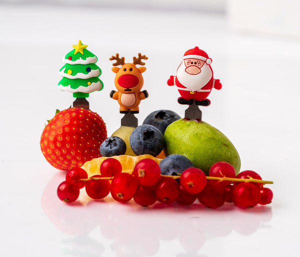 LEKKABOX Edelstahl Piekser, 3er Set - Weihnachten