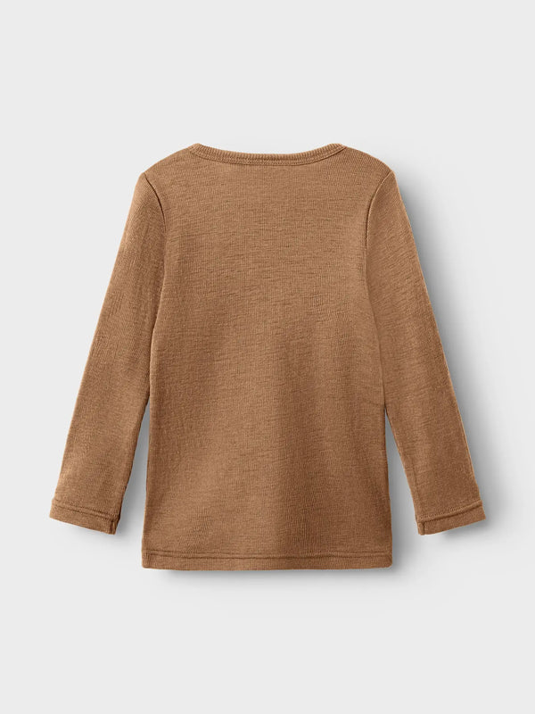 NMNNOEL NEB WOOL LS SLIM TOP LIL
