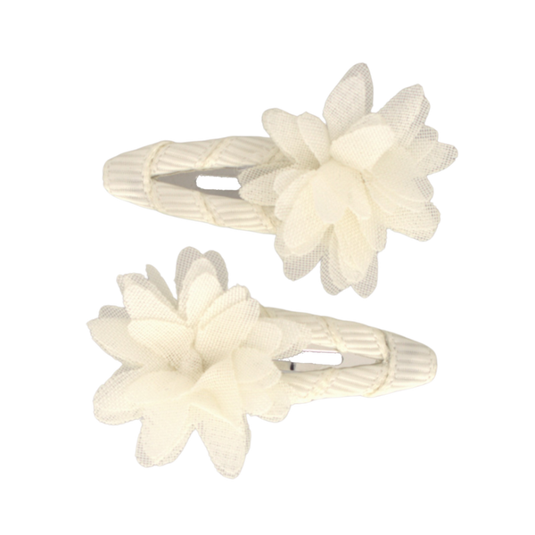 Baby Haarspangen  - Mini flower ivory