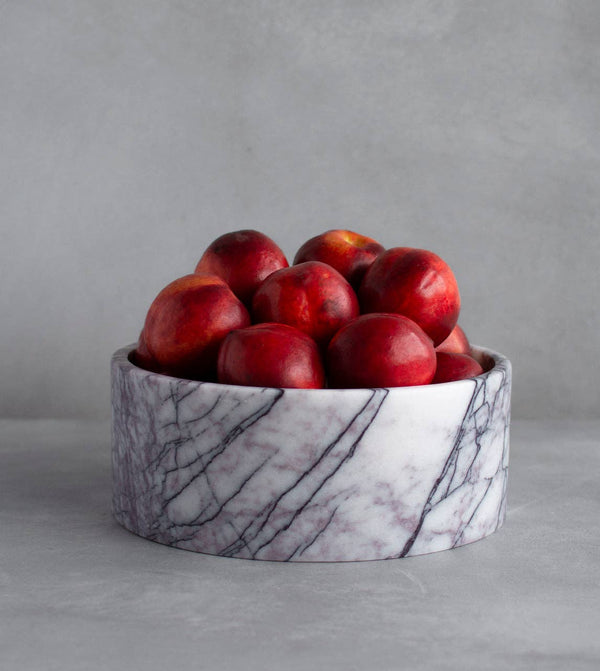 Lilac Marble Cylinder Bowl